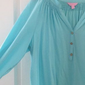 Lilly Pulitzer Tops - Lilly Pulitzer Elsa Silk Top Blue size L Lilly Pulitzer Tops - Lilly Pulitzer Elsa Silk Top Blue size L